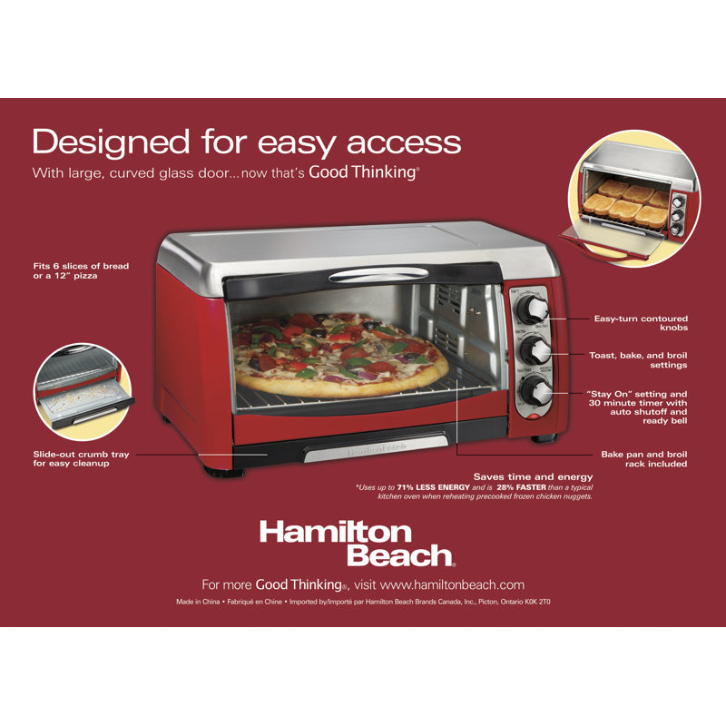 Hamilton Beach® ensemble 6 Slice Toaster Oven & Reviews Wayfair